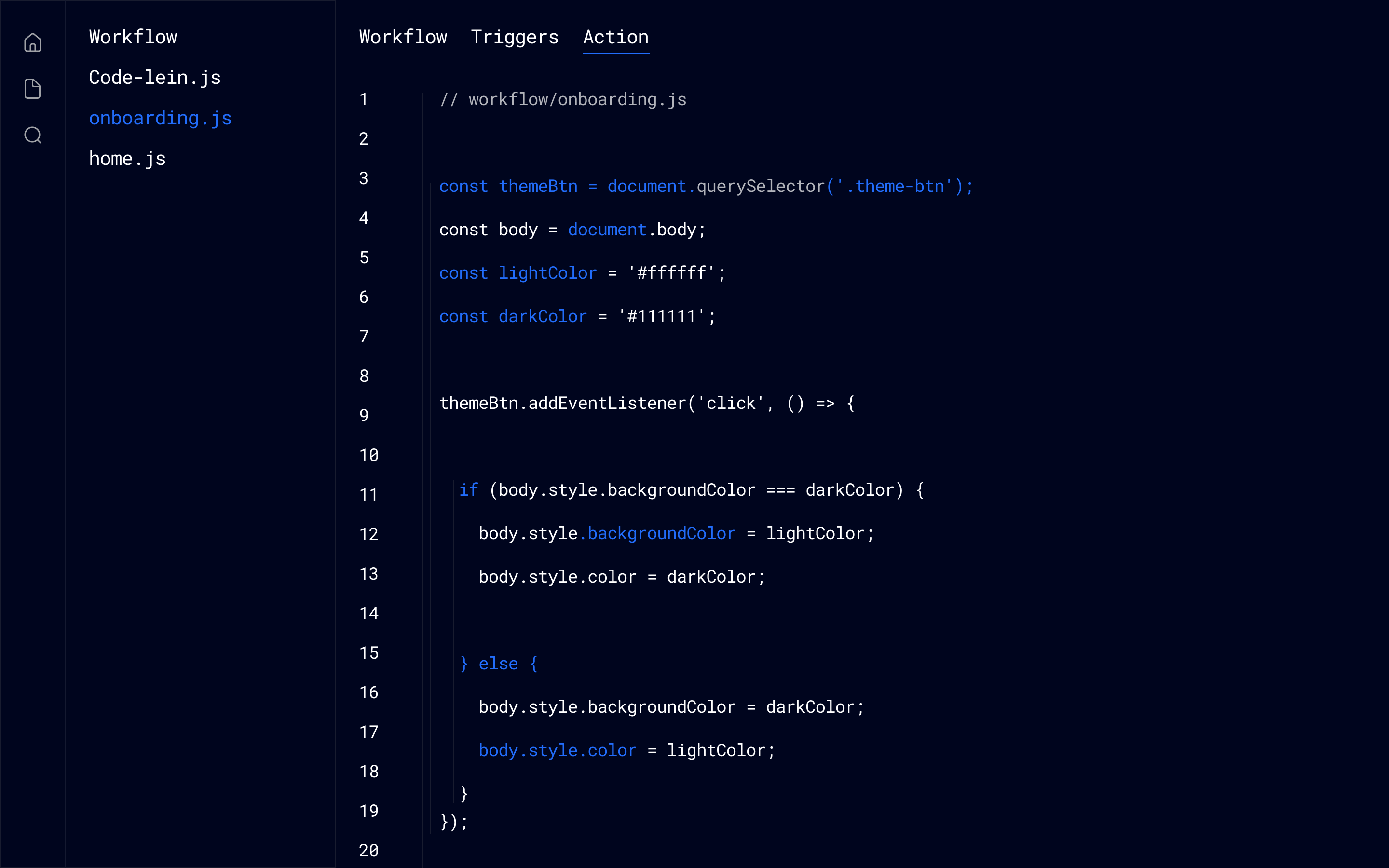 CODE-LEIN Programmiercode Darstellung